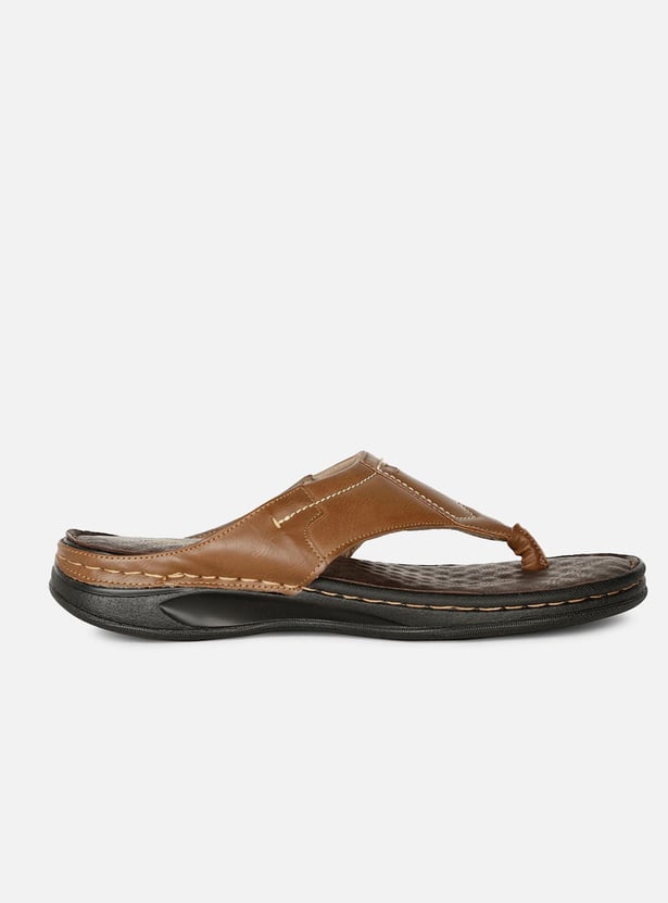 BATA Textured Faux Leather Sandals