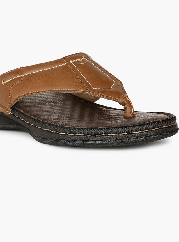 BATA Textured Faux Leather Sandals