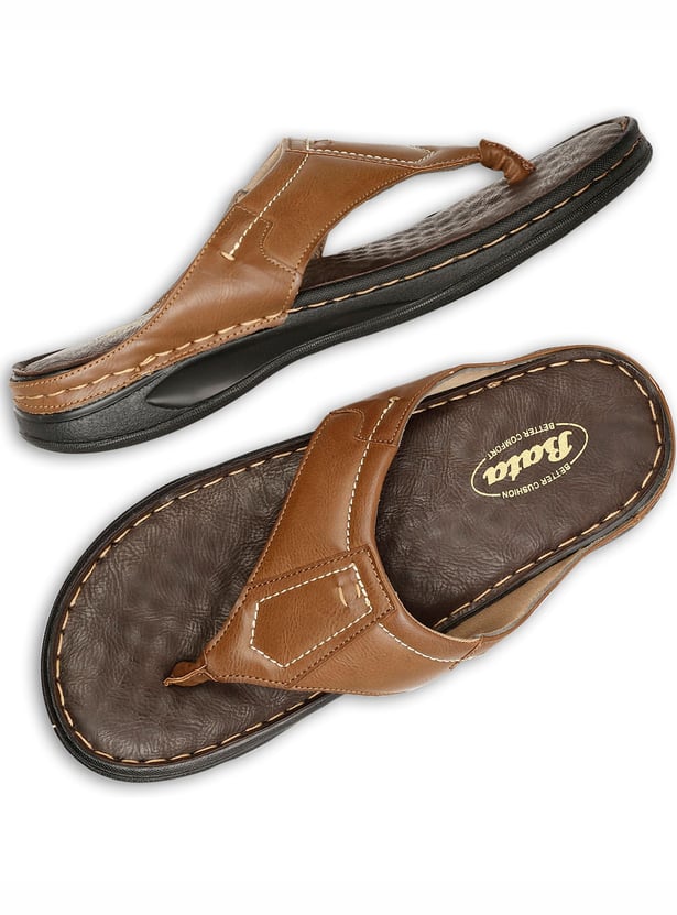 BATA Textured Faux Leather Sandals
