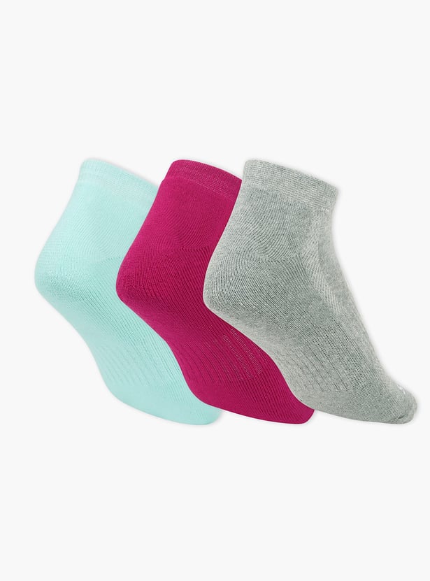 SKECHERS Knitted Ankle-Length Socks - Pack of 3