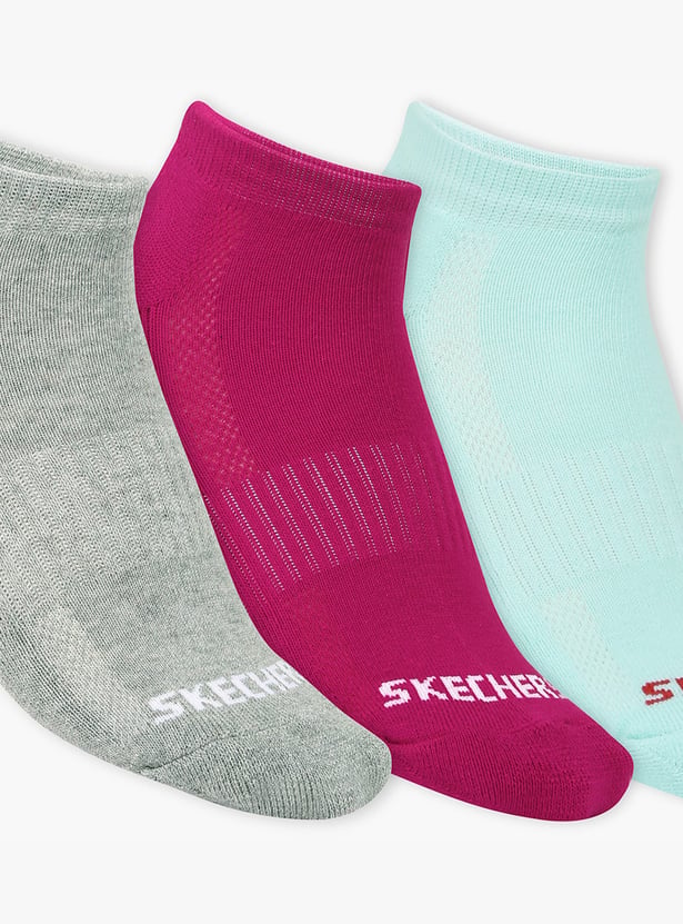 SKECHERS Knitted Ankle-Length Socks - Pack of 3