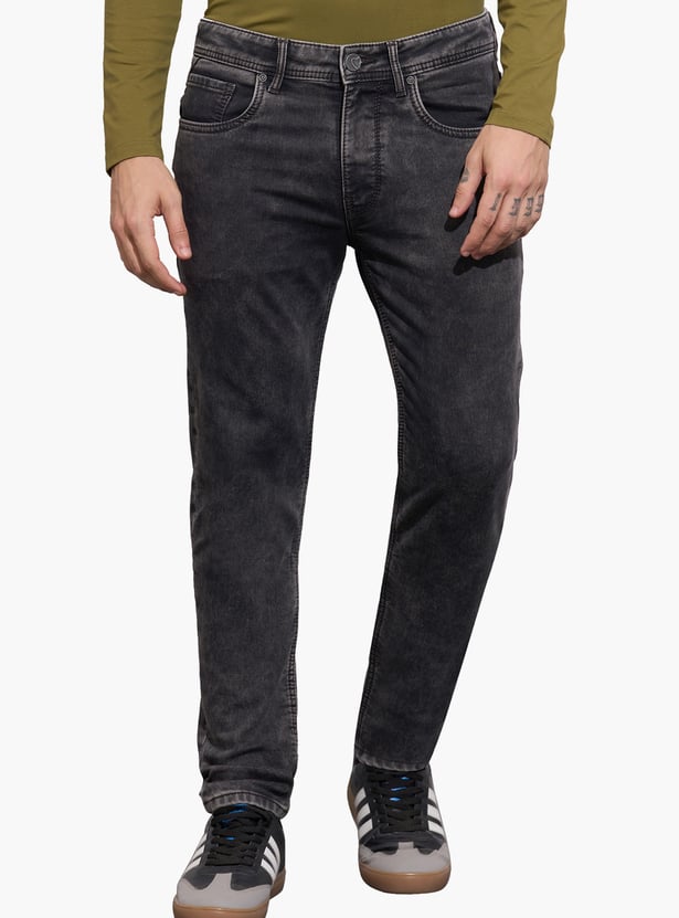 BEING HUMAN Darkwashed Regular Tapered Jeans