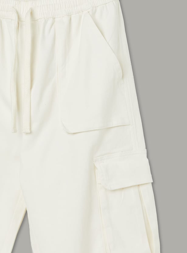 FAME FOREVER Boys Solid Cargo Joggers
