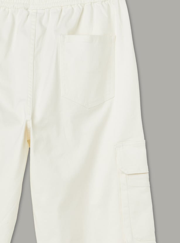 FAME FOREVER Boys Solid Cargo Joggers