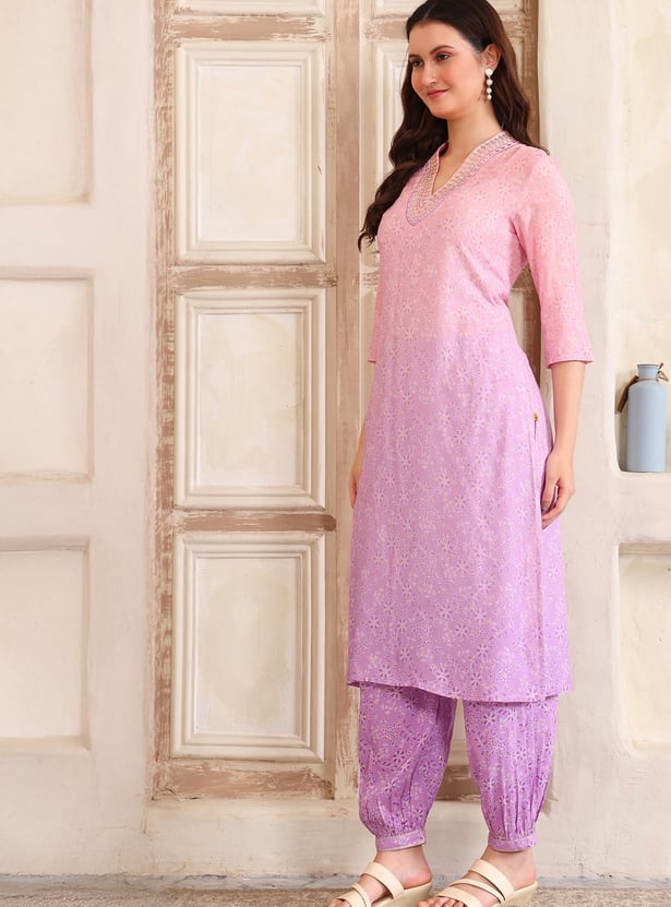 AURELIA Floral Print Kurta Set