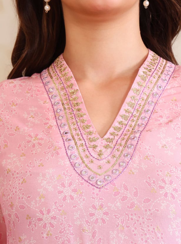 AURELIA Floral Print Kurta Set