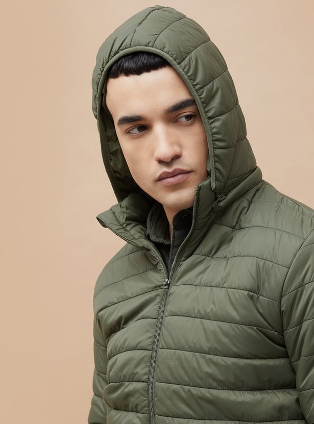 FAME FOREVER Quilted Hooded Puffer Jacket