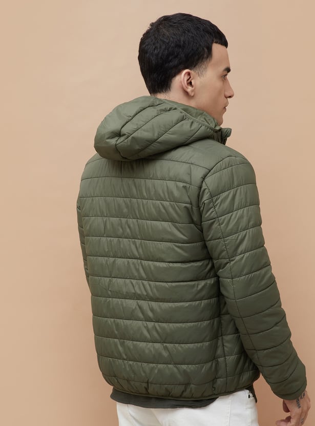 FAME FOREVER Quilted Hooded Puffer Jacket