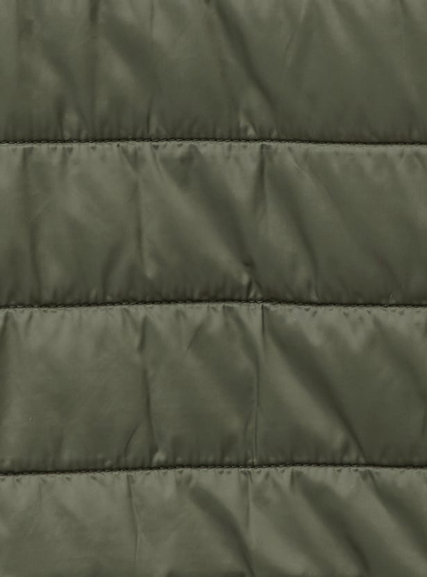 FAME FOREVER Quilted Hooded Puffer Jacket