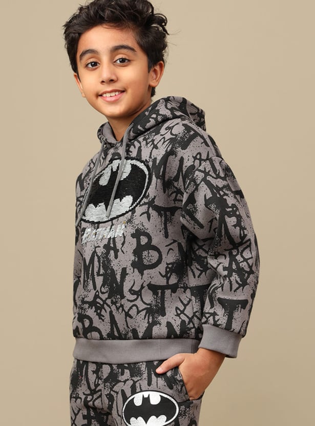 KIDSVILLE Boys Batman Sequined Hoodie