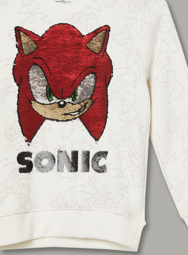 KIDSVILLE Boys Flip Sequin Sonic Sweatshirt
