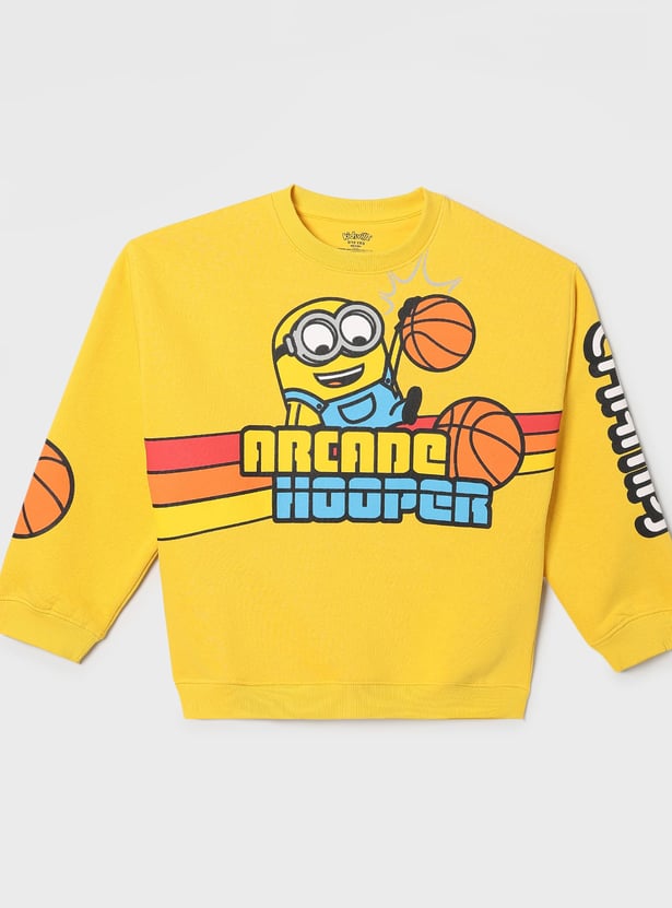 KIDSVILLE Boys Minion Print Sweatshirt