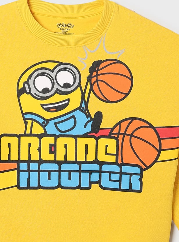 KIDSVILLE Boys Minion Print Sweatshirt