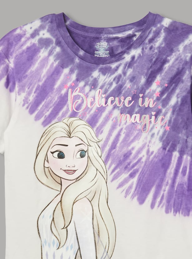KIDSVILLE Girls Frozen Printed T-shirt