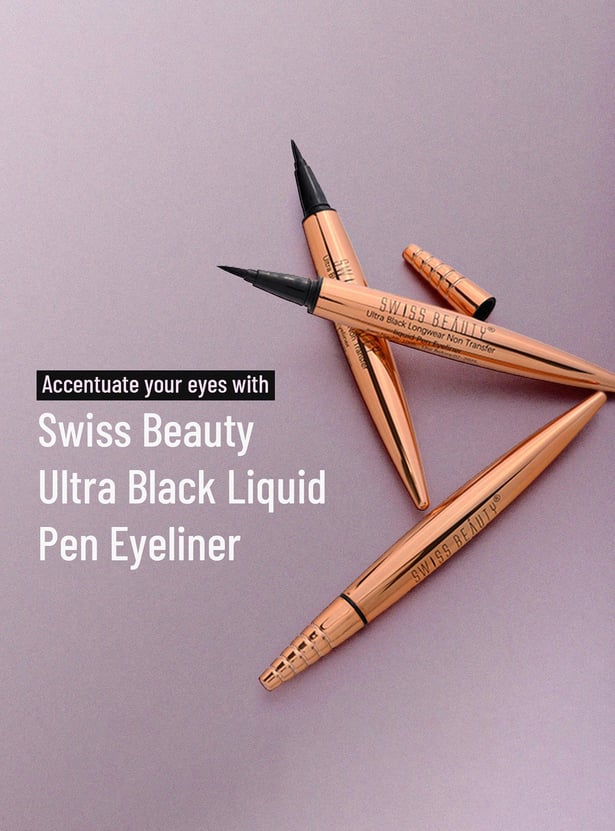 SWISS BEAUTY Ultra Black Liquid Pen Eyeliner - 0.8ml