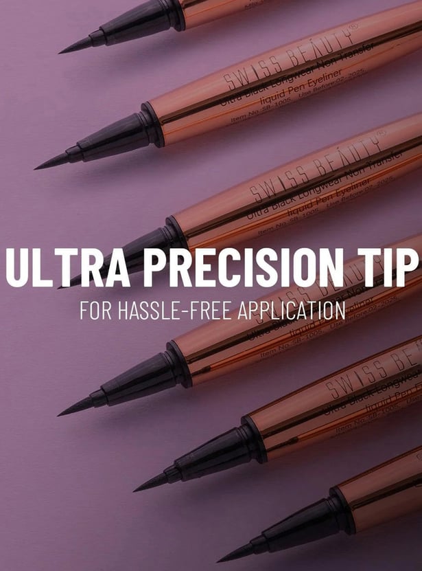 SWISS BEAUTY Ultra Black Liquid Pen Eyeliner - 0.8ml