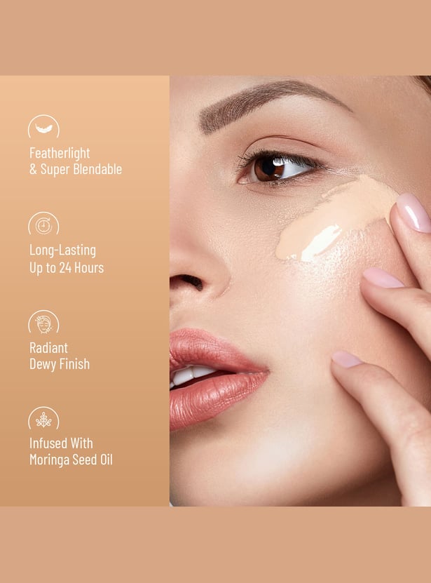 SWISS BEAUTY Studio Finish Full Coverage Foundation 03 Natural Beige - 30ml