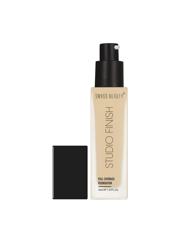 SWISS BEAUTY Studio Finish Full Coverage Foundation - 06 Sand Beige - 30ml