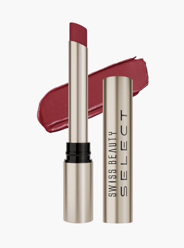 SWISS BEAUTY Select High On Shine Lipstick - Crimson Addict - 1g