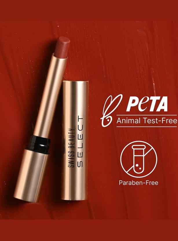SWISS BEAUTY Select High On Shine Lipstick - Crimson Addict - 1g