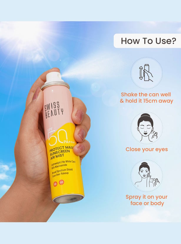 SWISS BEAUTY Protect Maxx Sunscreen Air Mist - 80ml
