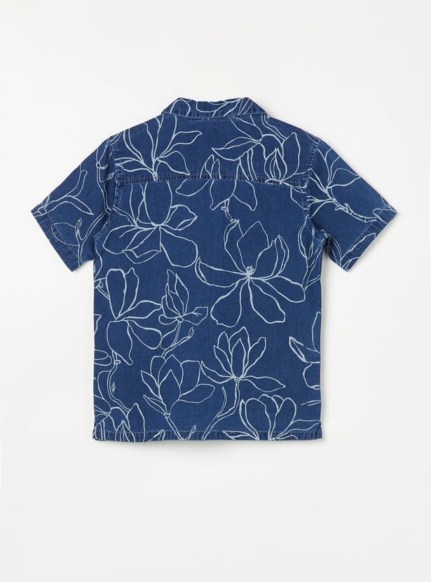 FAME FOREVER Boys Floral Print Shirt