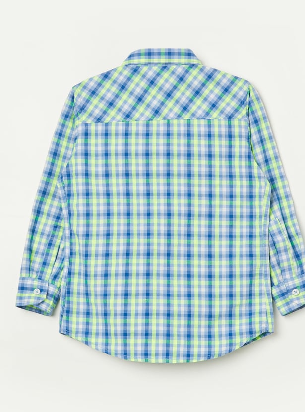 RUFF KIDS Checked Full Sleeves Shirt