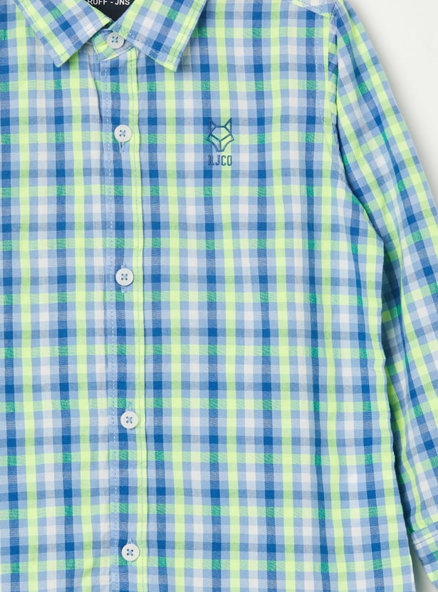 RUFF KIDS Checked Full Sleeves Shirt
