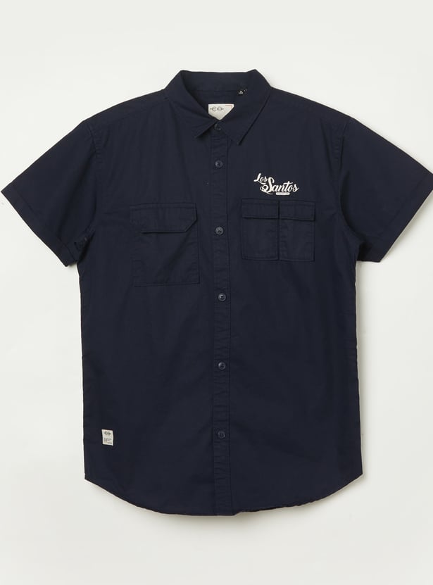RUFF KIDS Solid Short Sleeves Shirt