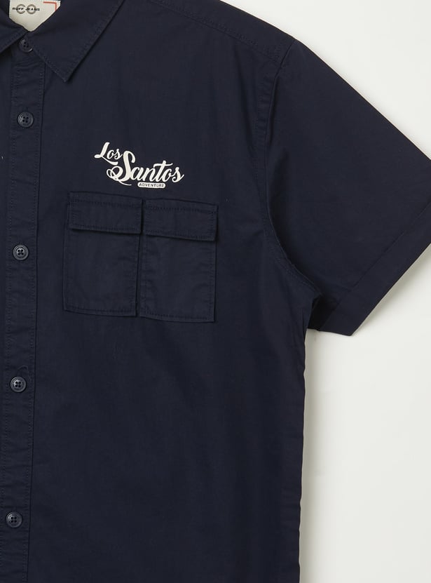 RUFF KIDS Solid Short Sleeves Shirt