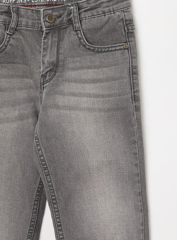 RUFF KIDS Boys Light Wash Regular Fit Jeans