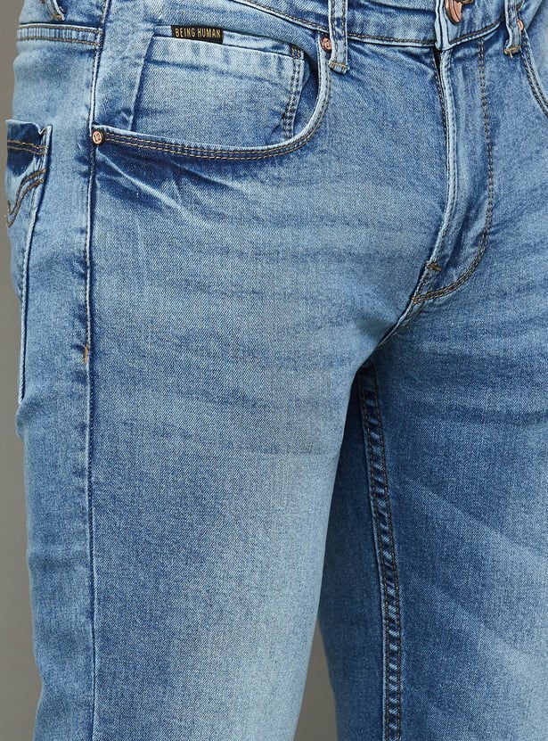 BEING HUMAN Stonewashed Slim Tapered Jeans