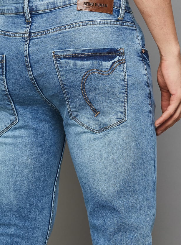 BEING HUMAN Stonewashed Slim Tapered Jeans