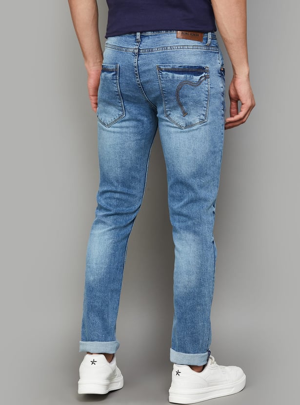 BEING HUMAN Stonewashed Slim Tapered Jeans