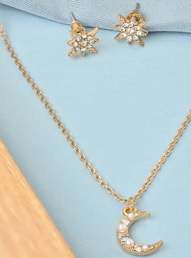 TONIQ Embellished Necklace Set