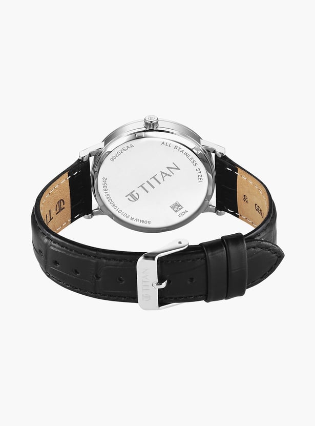 TITAN Elegance Analog Leather Strap Watch - 90202SL02