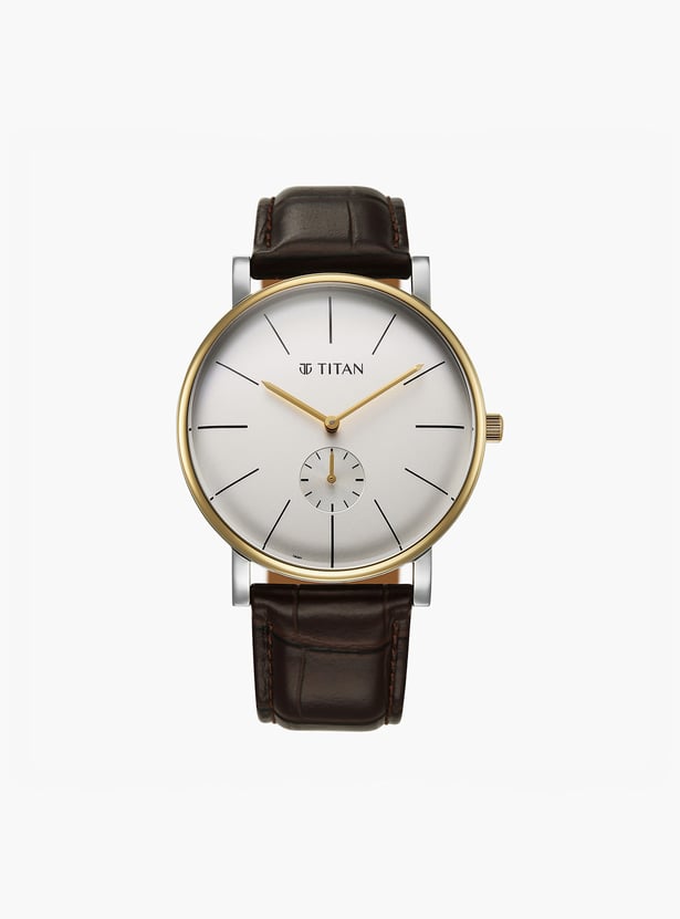 TITAN Elegance Analog Leather Strap Watch - 90203BL01