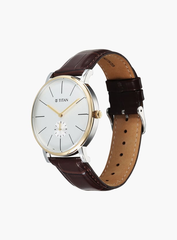 TITAN Elegance Analog Leather Strap Watch - 90203BL01