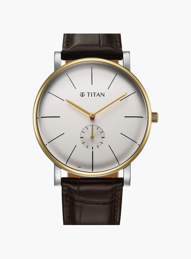 TITAN Elegance Analog Leather Strap Watch - 90203BL01