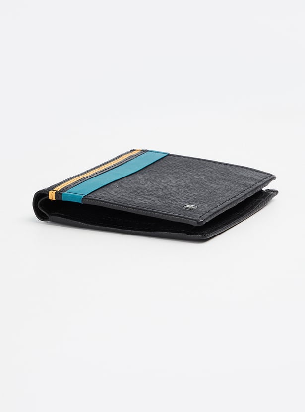 LOUIS PHILIPPE Colourblock Leather Bi-Fold Wallet
