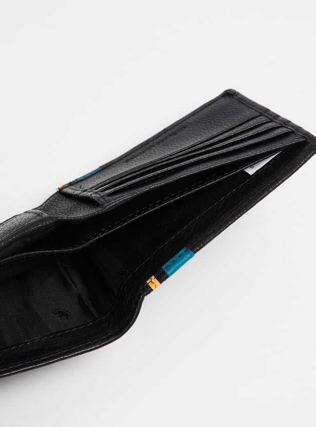 LOUIS PHILIPPE Colourblock Leather Bi-Fold Wallet