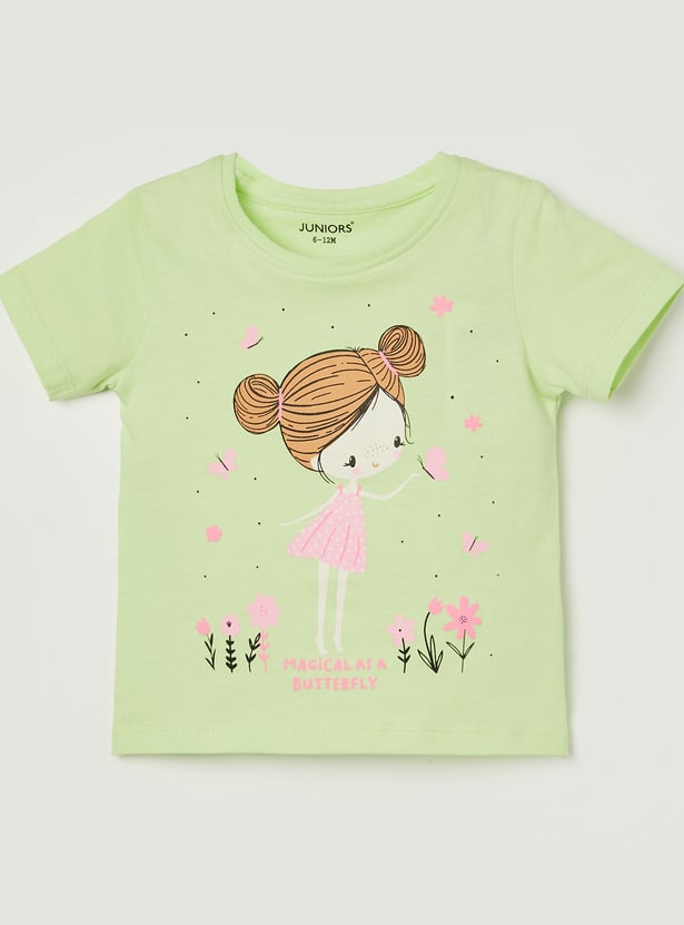 JUNIORS Girls Graphic Print T-shirt