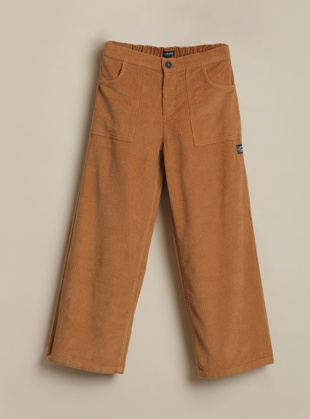 ALLEN SOLLY Boys Corduroy Straight Trousers