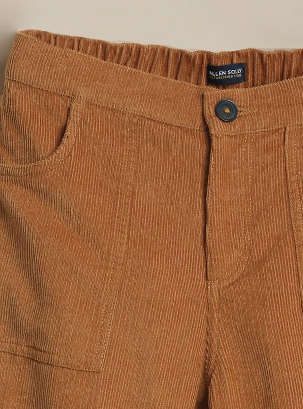 ALLEN SOLLY Boys Corduroy Straight Trousers