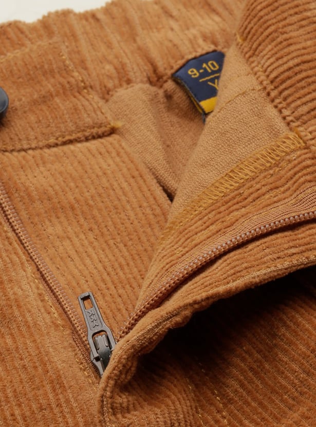 ALLEN SOLLY Boys Corduroy Straight Trousers