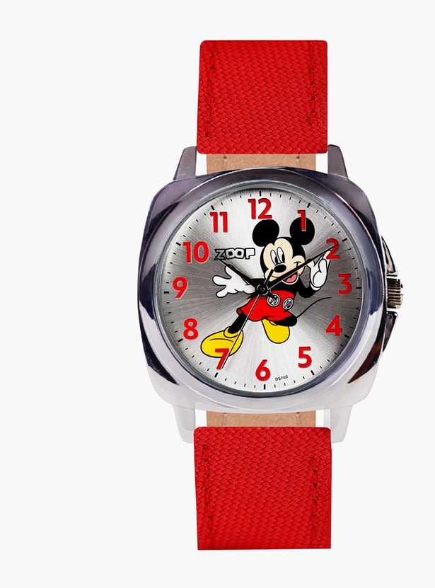 ZOOP Mickey Mouse Print Casual Analog Watch - 16055SL01
