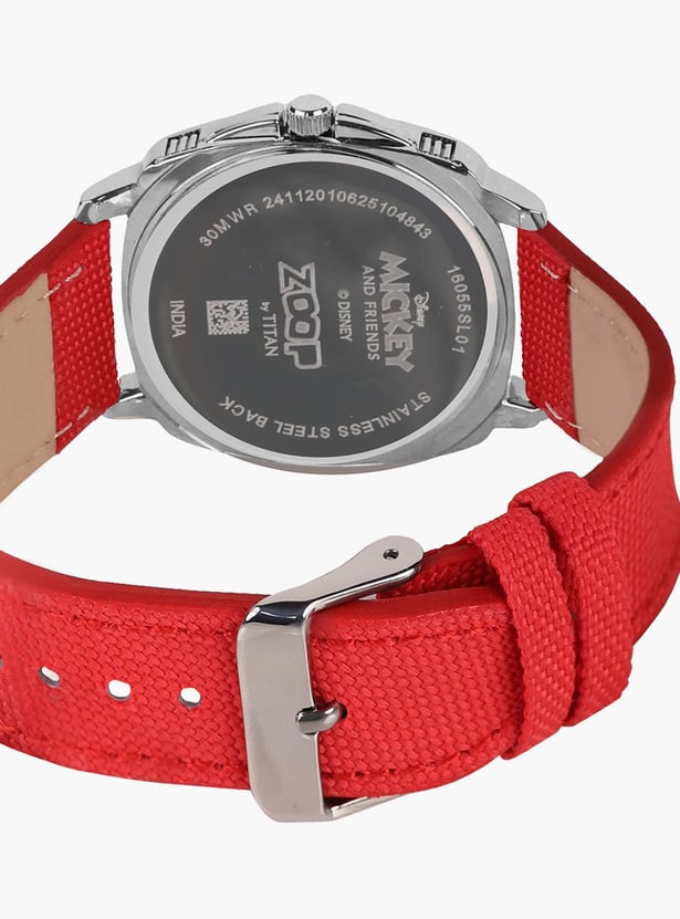 ZOOP Mickey Mouse Print Casual Analog Watch - 16055SL01