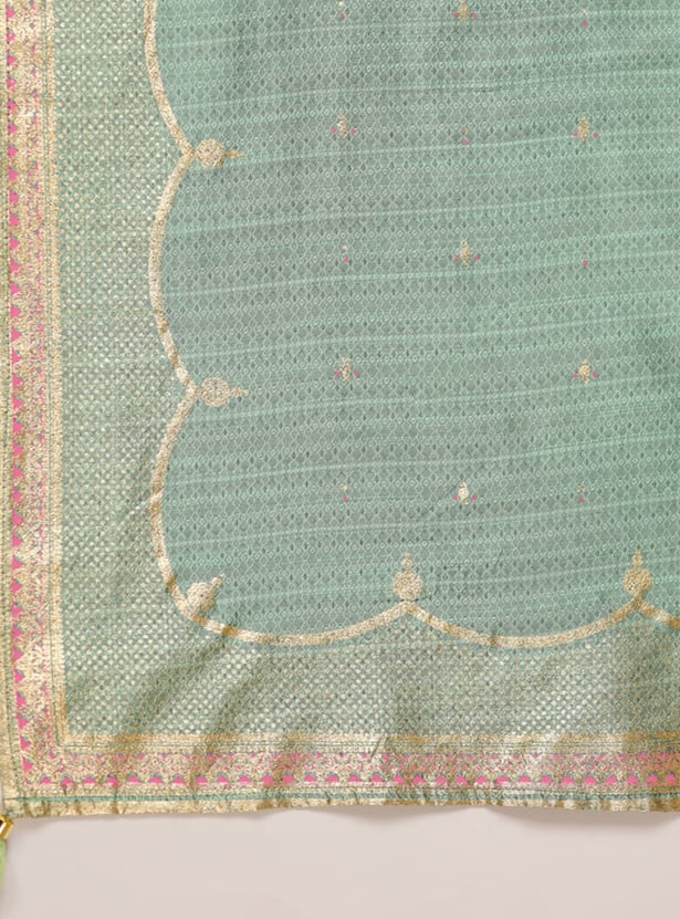 SPAN Foil Print Dupatta with Tassels
