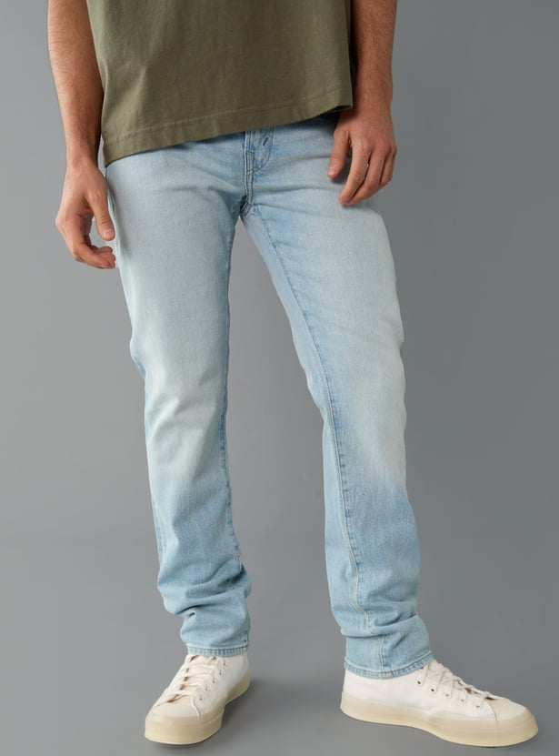 AMERICAN EAGLE Washed Slim Straight Jeans