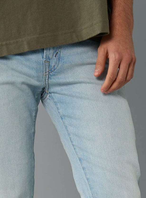 AMERICAN EAGLE Washed Slim Straight Jeans